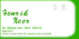 henrik neer business card